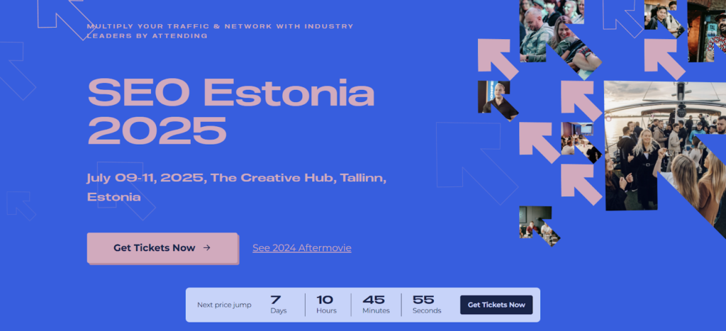 A screenshot of the SEO Estonia website.